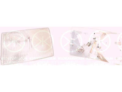 Direction Indicator, with bulb holder, white, Left