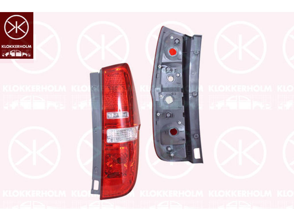 Tail Light Assembly, for vehicles with tailgate, with bulb holder, Right