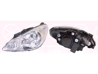 Headlight, H4, with motor for headlamp levelling, Left, Illuminance [lx]: 12.5