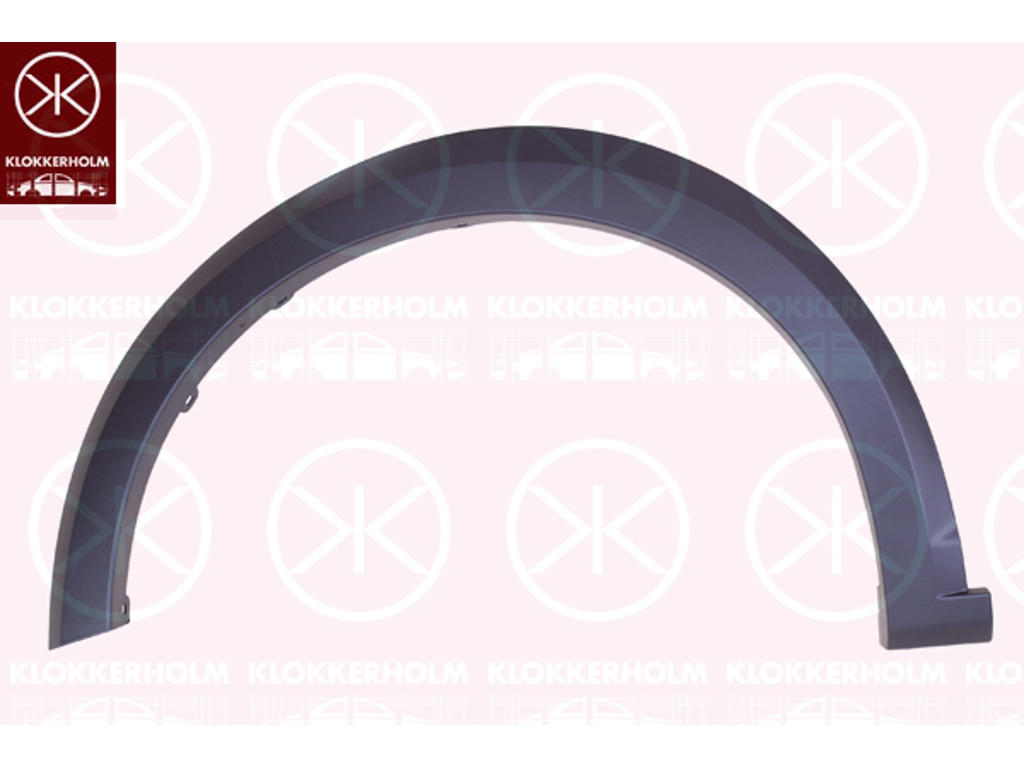 Flaring, wing, Plastic, Left Front, black