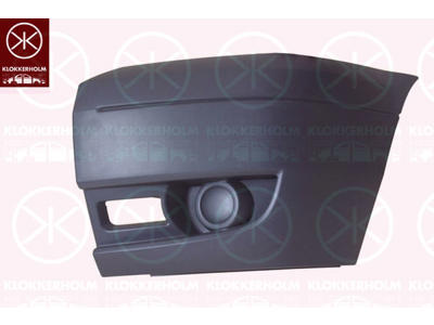 Bumper, dark grey, Left Front, Outer section