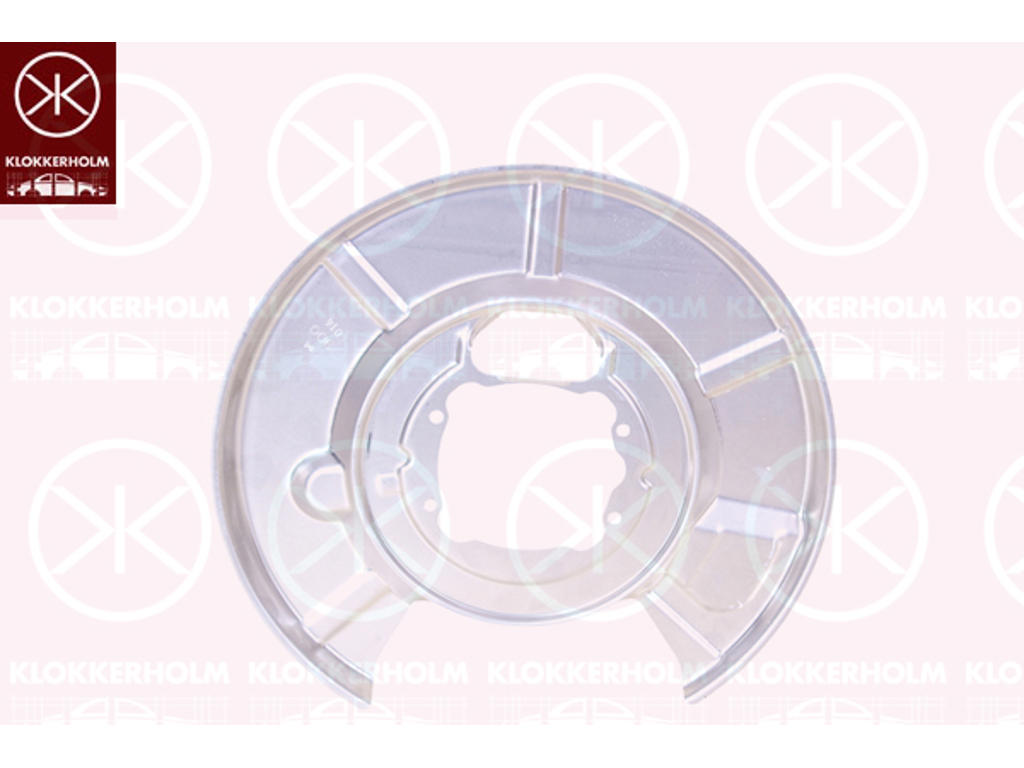 Bromssköld, Bakaxel höger, förzinkad, för bromsskivediameter [mm]: 320, Diameter 1/diameter 2 [mm]: 370/105