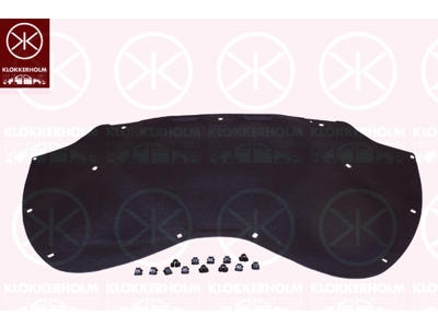 Engine Compartment Noise Insulation, Centre Section, Fitting Position: Bonnet