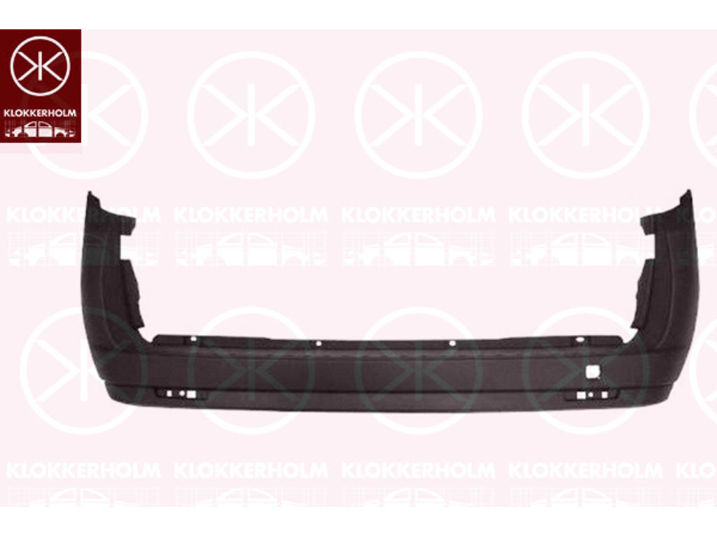 Bumper, 2-dr, CARGO, Rear, black