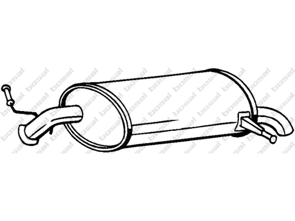Rear Muffler, See accessories list for additionally required parts:  