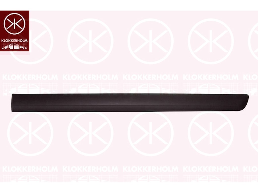 Prydnads-/ Skyddlist, dörr, till höger fram, svart