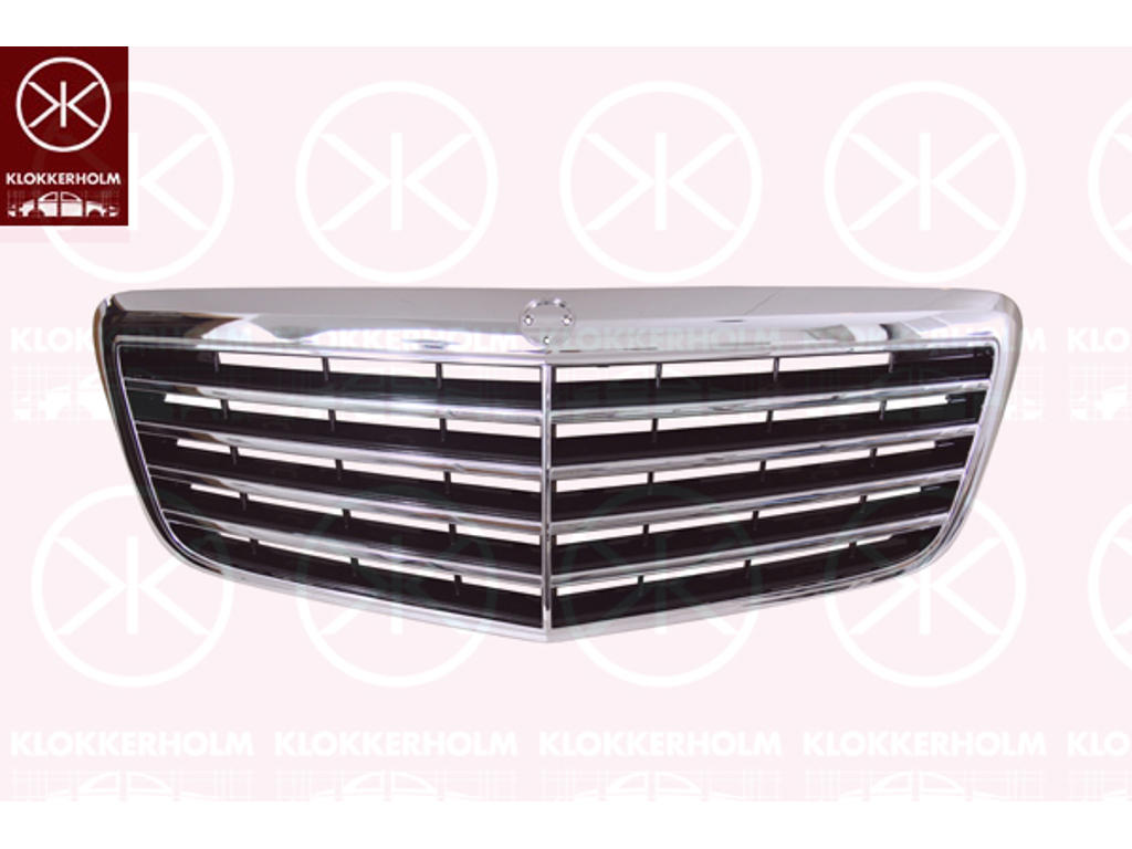 Radiator Grille, Elegance/Avantgarde, Full Body Section, chrome/black
