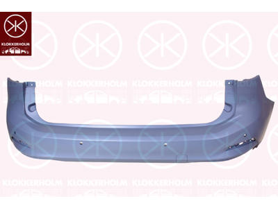 Bumper, primer, Achter, met gat(en) voor parkeerhulp, Aantal boringen: 4