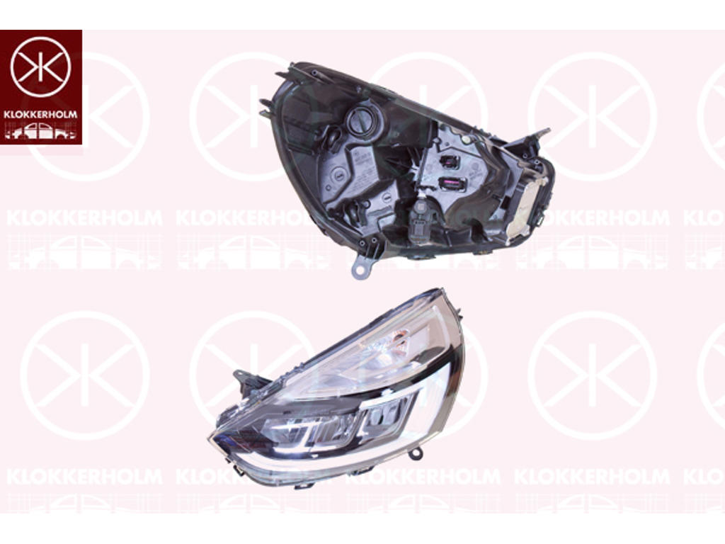 Headlight, Right, LED, with daytime running light (LED), with motor for headlamp levelling, AL