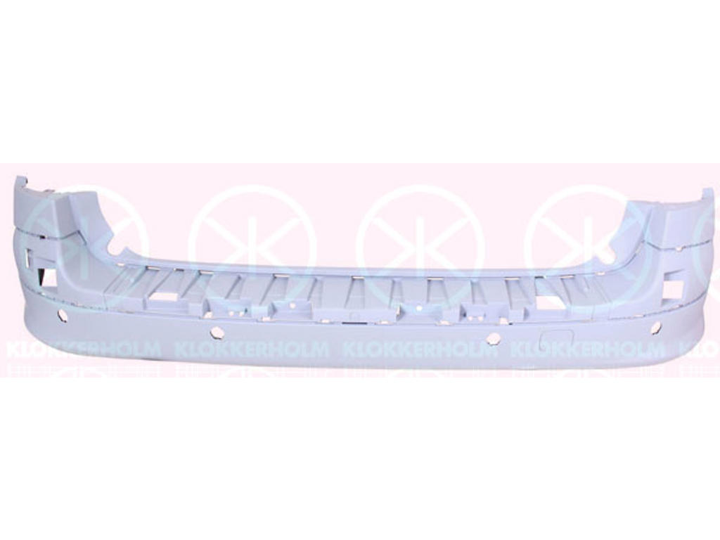 Bumper, w/primer, Rear, with hole(s) for park distance control