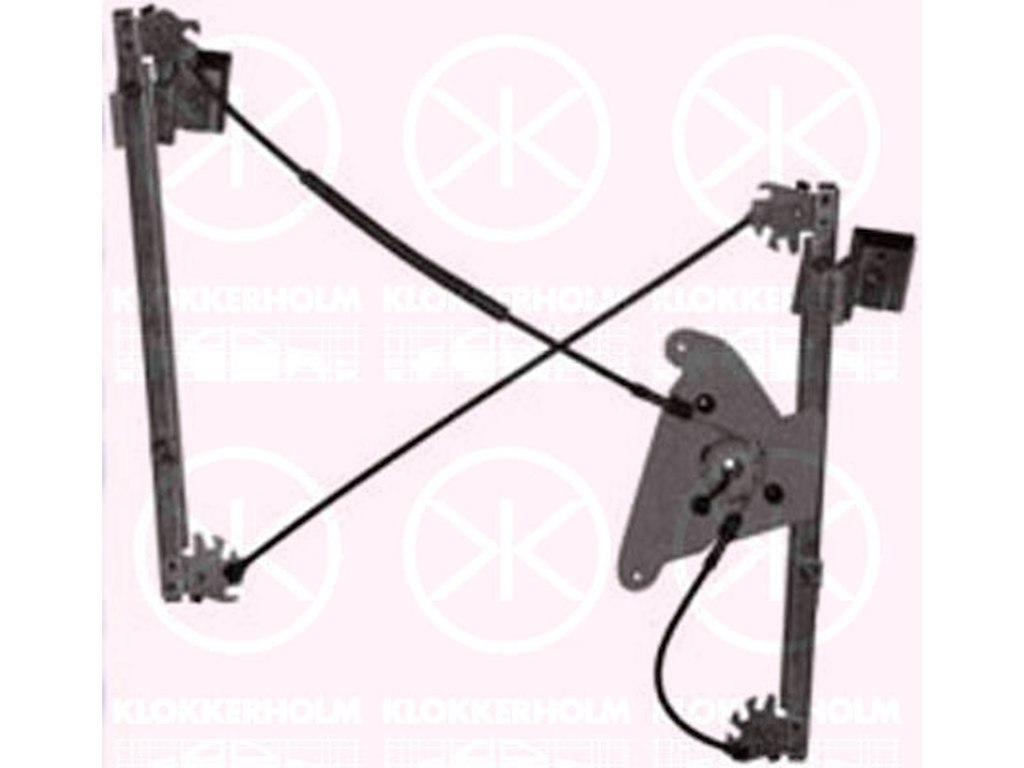 Zvedací zarízení oken, 4-dv, OE-type, bez elektromotoru, elektrický, pravá prední