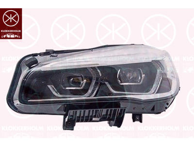 Headlight, Left, LED, without LED control unit for indicators, without LED control unit for daytime running-/position ligh, AL