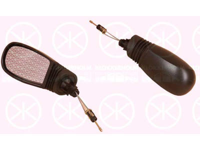 Exterior Mirror, Control: cable pull, Convex, Left