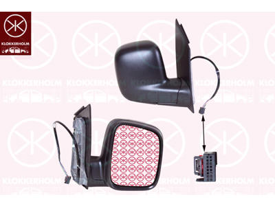 Exterior Mirror, Right, for electric mirror adjustment, Heatable, Convex