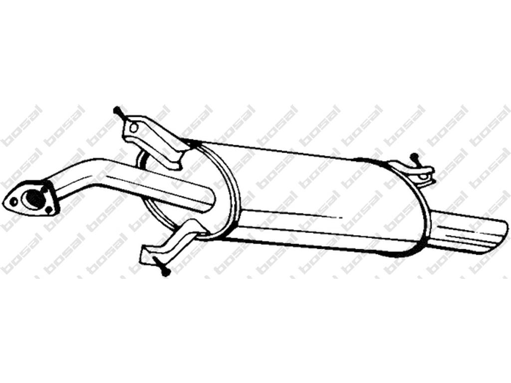 Rear Muffler, See accessories list for additionally required parts:  