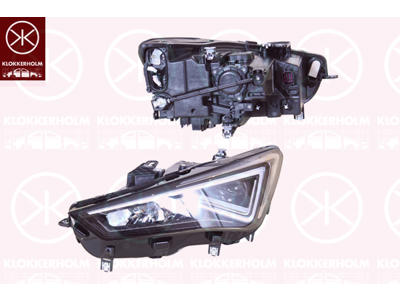 Headlight, Left, LED, with motor for headlamp levelling, Trim Level: High, Valeo