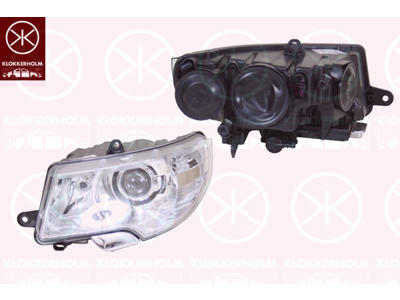 Hovedlyskaster, venstre, Belysningsstyrke [lx]: 30, Bi-Xenon, uten skrift: Superb, med blinklys, med styreenhet for Xenon, med motor for høydejustering hovedlys, Hella