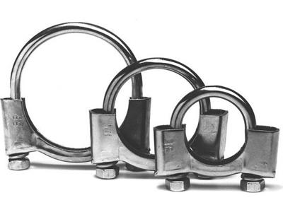 Clamping Piece, exhaust system, "1 Pack=100 Pcs", Ø48mm, Thread Size: M8, Pipe Connector: U-Bolt