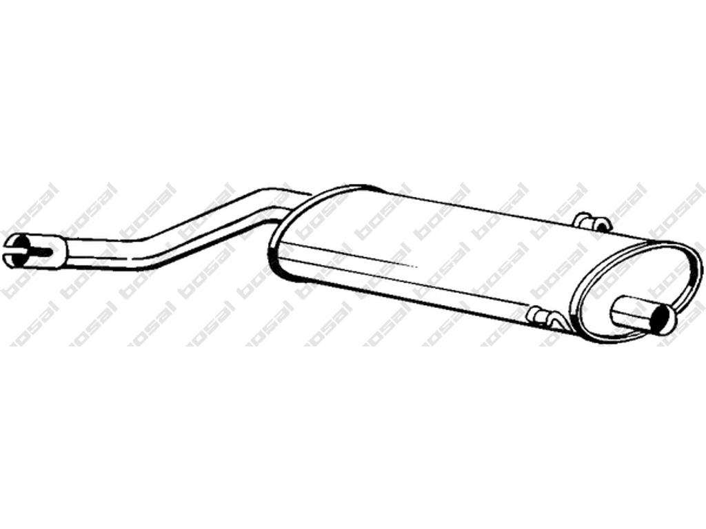 Centre Muffler, See accessories list for additionally required parts:  