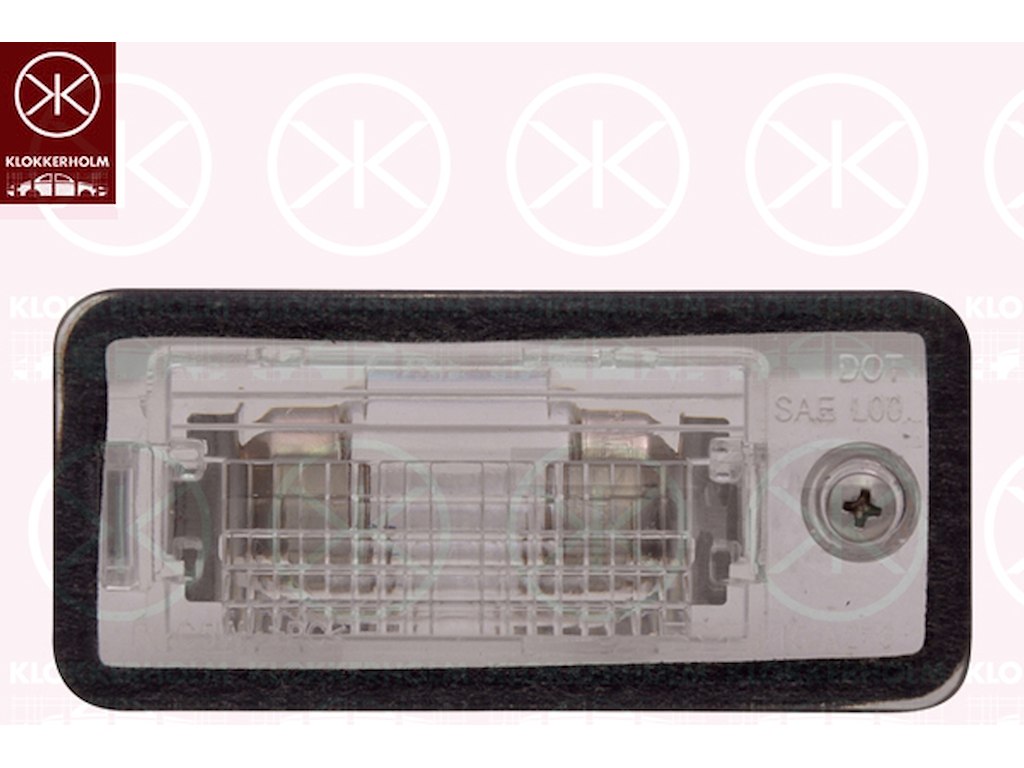 Kennzeichenleuchte, mit Lampenträger, links, C5W