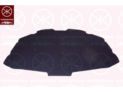 Motorrumsisolation, midterste del, Monteringsside: Motorhjelm