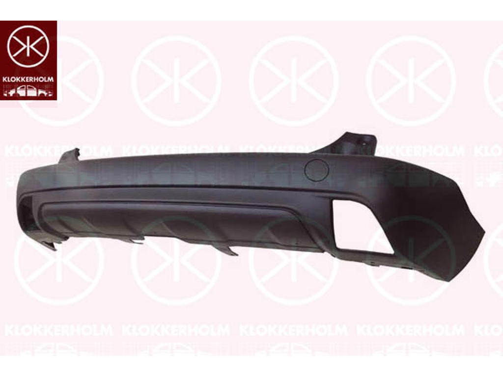 Bumper, Rear, black