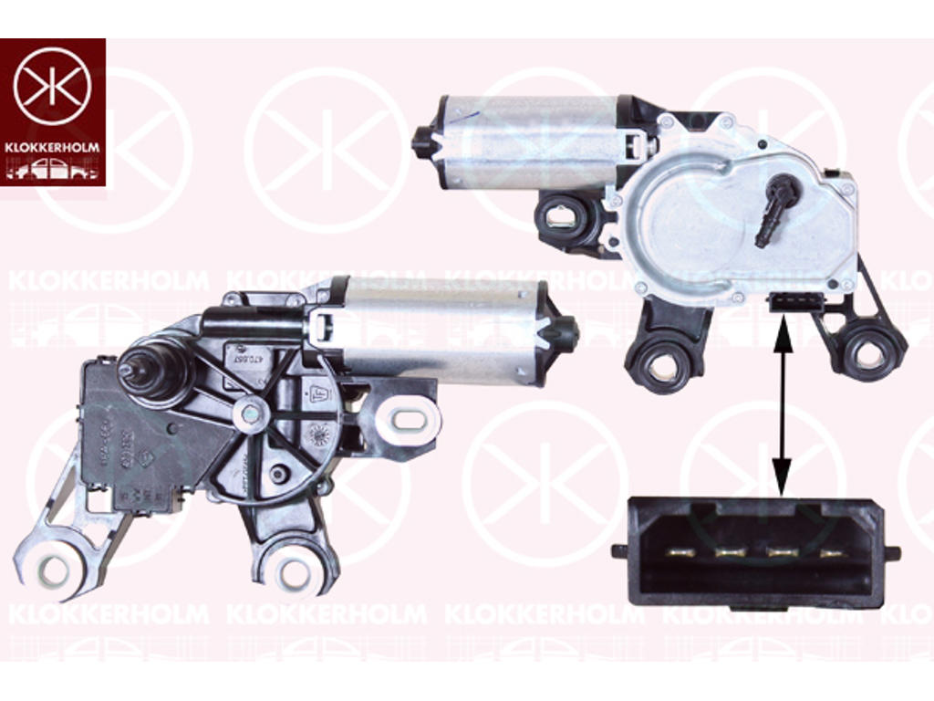 Wiper Motor, Rear, Voltage [V]: 12