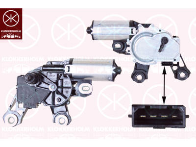 Wiper Motor, Rear, Voltage [V]: 12
