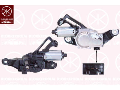 Wiper Motor, Rear, Voltage [V]: 12