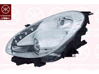 Headlight, H7/H1, with motor for headlamp levelling, Left, AL