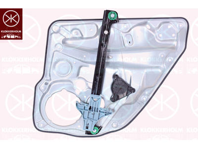 Window Regulator, OE-type, Left Rear, with bolted-on plate, Electric, without electric motor