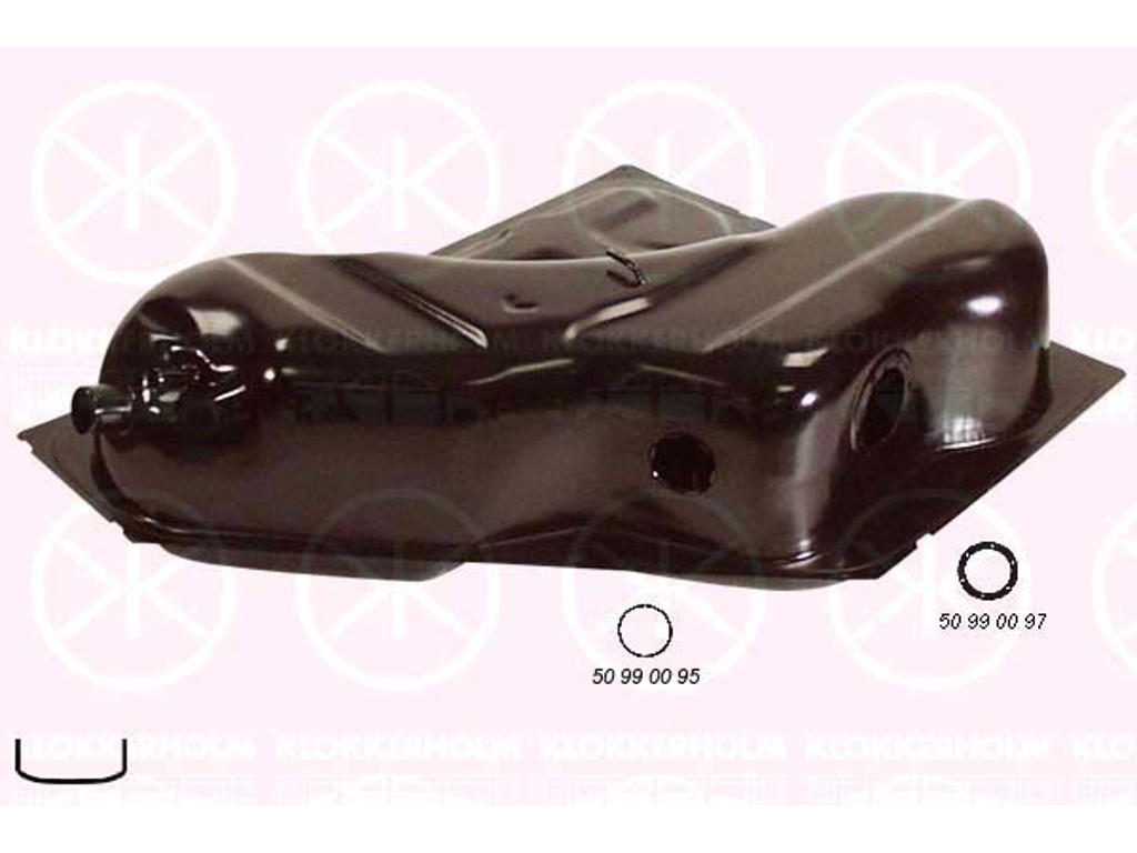 Fuel Tank, with gaskets/seals, inj, 50L