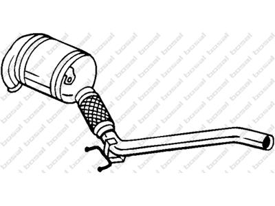 Catalytic Converter, with mounting parts, Euro 4