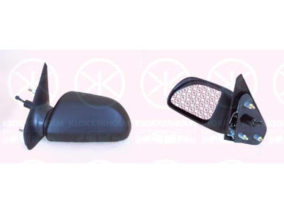 Exterior Mirror, Control: cable pull, Plan, Left, not ECE approved