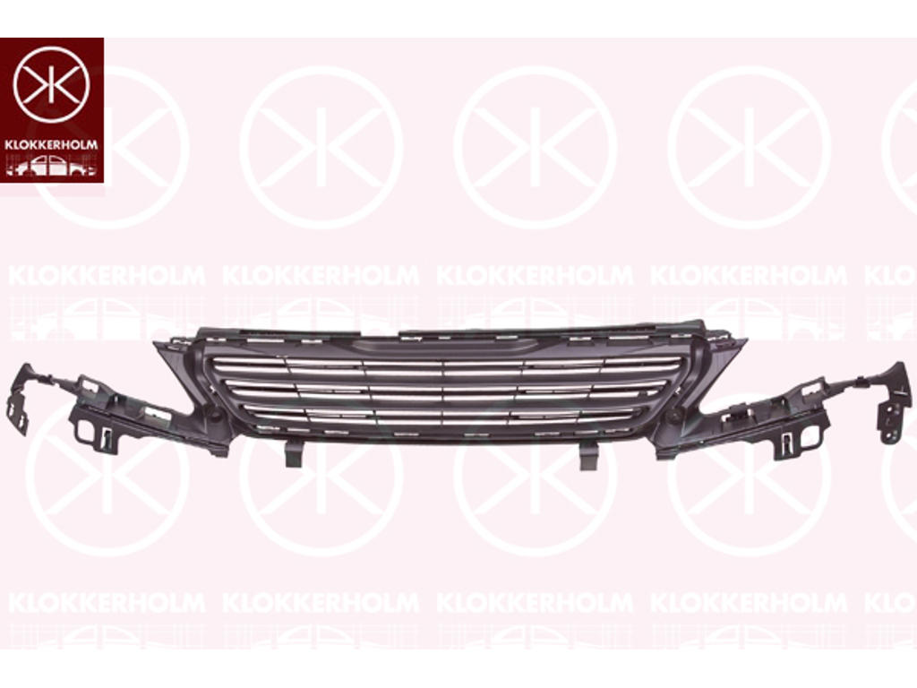 Grille de ventilation, pare-chocs, avant, noir