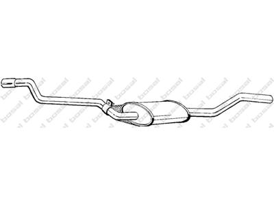 Centre Muffler, See accessories list for additionally required parts:  