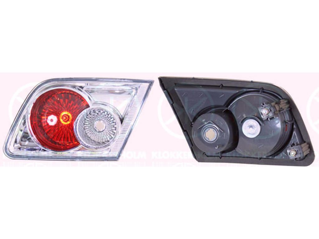 Tail Light Assembly, without bulb holder, Right, Inner Section, Housing Colour: chrome