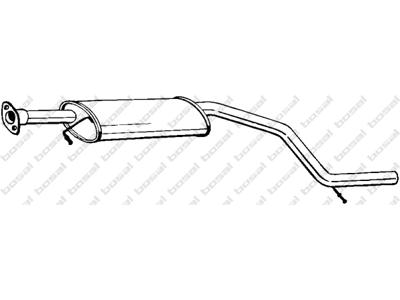 Centre Muffler, See accessories list for additionally required parts:  