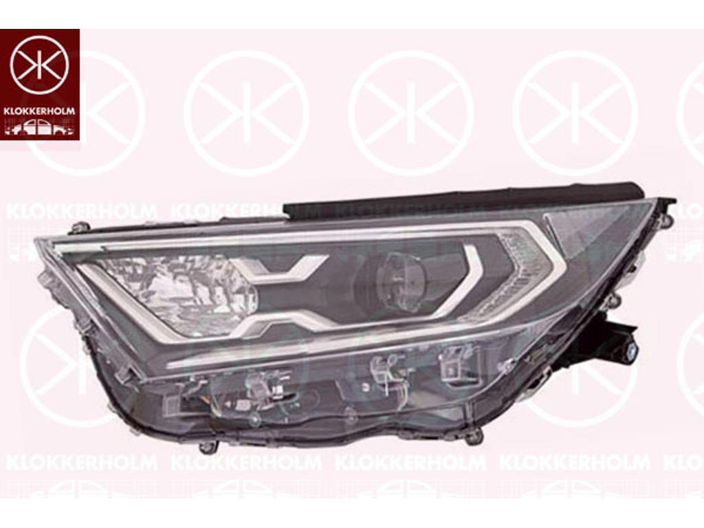 Projecteur principal, gauche, HB3, H11, WY21W, avec feu de circulation diurne (LED), avec commande pour correcteur de site projecteur