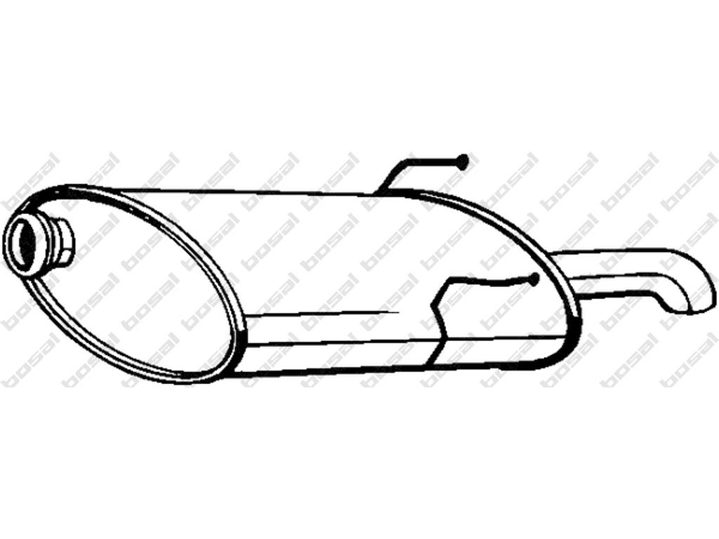 Rear Muffler, See accessories list for additionally required parts:  