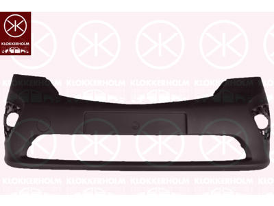 Bumper, Front, Grained, black
