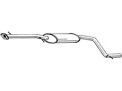 Centre Muffler, See accessories list for additionally required parts:  