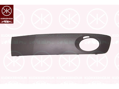 Ventilationsgaller, stötfångare, mörkgrå, vänster fram, med hål för dimljus