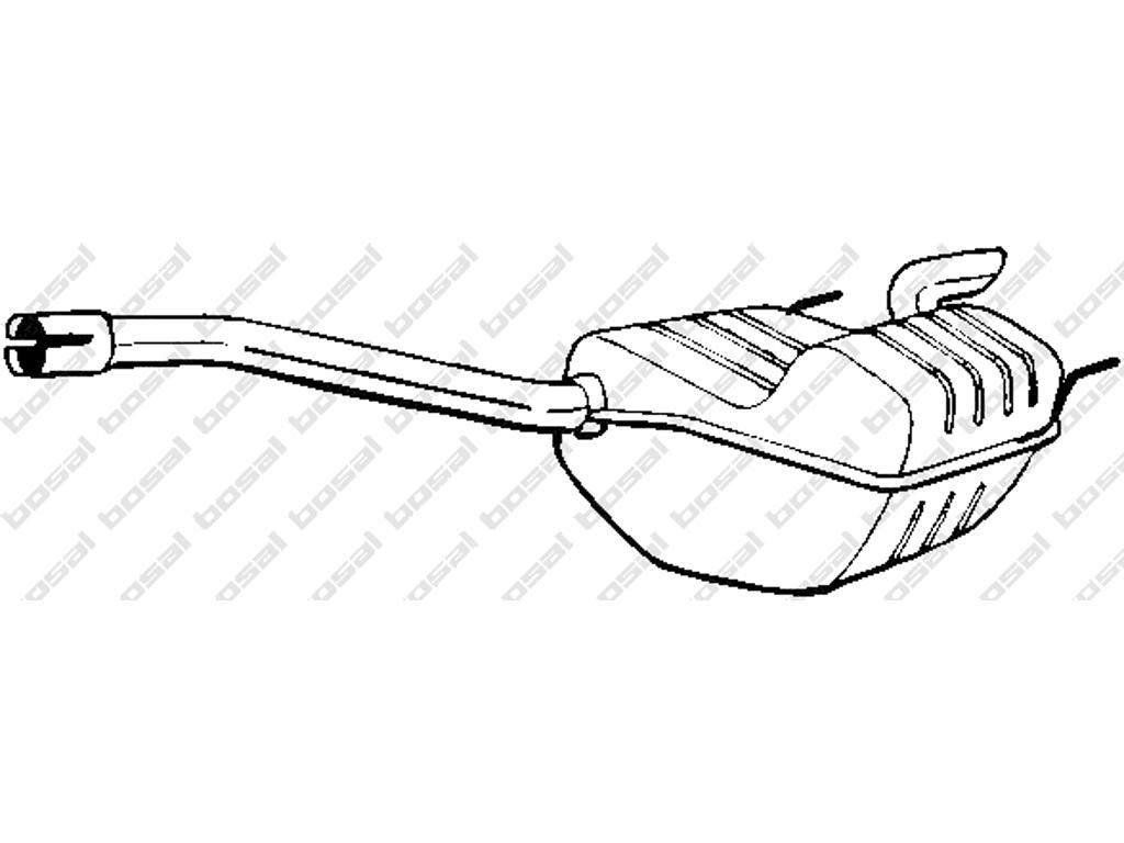 Centre Muffler, See accessories list for additionally required parts:  