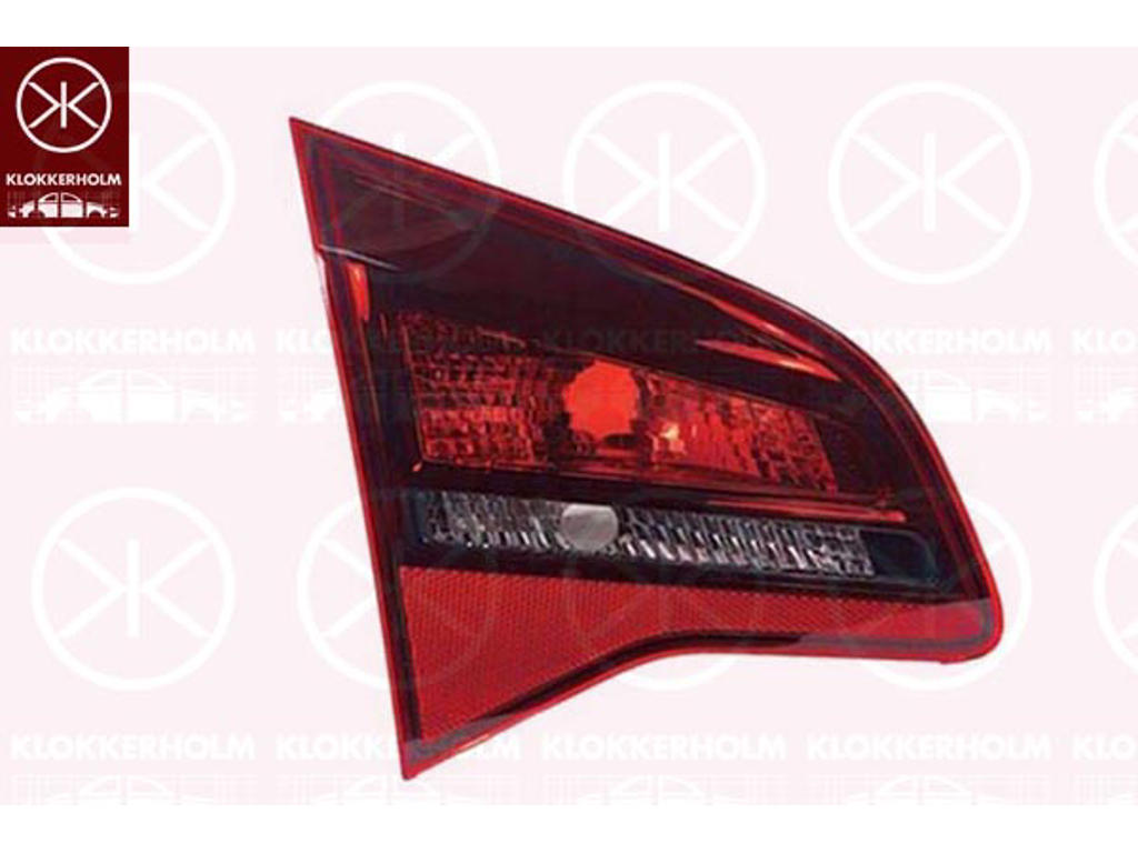 Tail Light Assembly, Left, Inner Section, Indicator Colour: smoke grey, with bulb holder, AL
