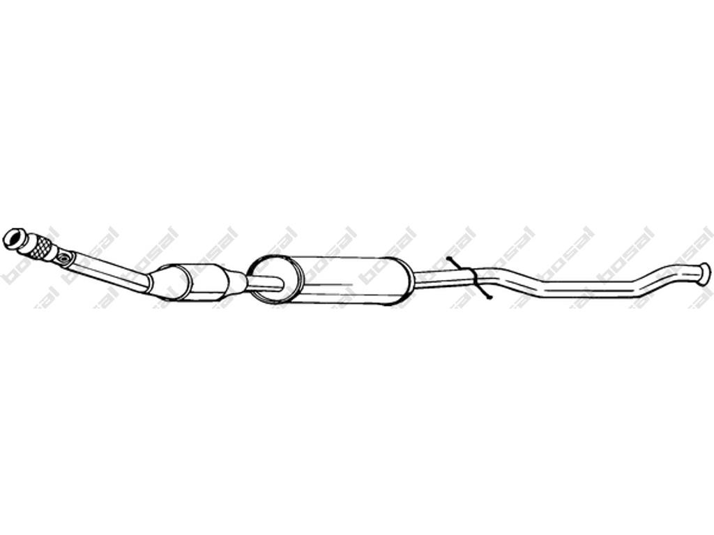 Catalytic Converter, with mounting parts, Emission Standard: Euro 3