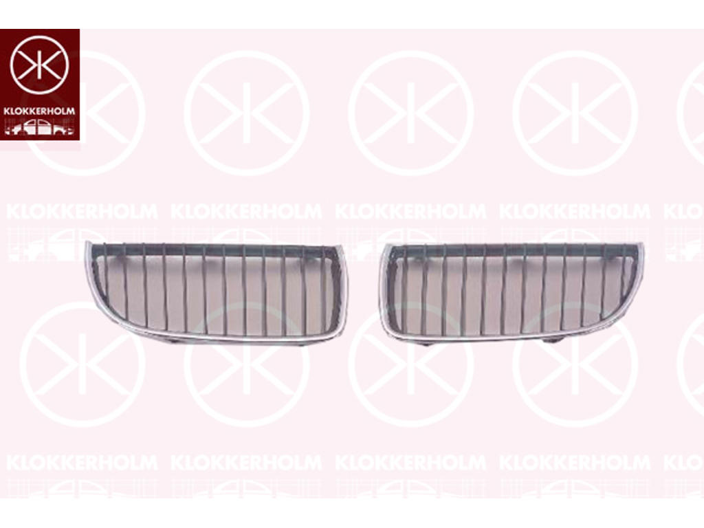 Kratka chlodnicy, chromowy/czarny, z przodu po prawej