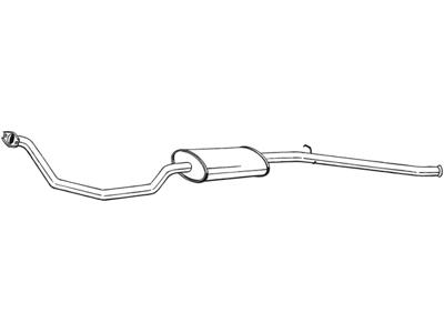 Centre Muffler, See accessories list for additionally required parts:  