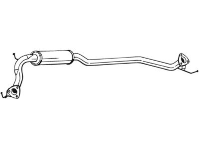 Centre Muffler, See accessories list for additionally required parts:  