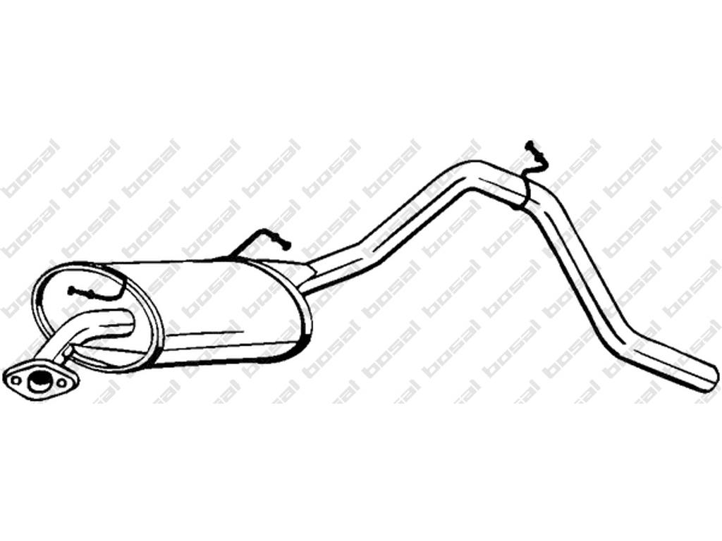 Rear Muffler, See accessories list for additionally required parts:  